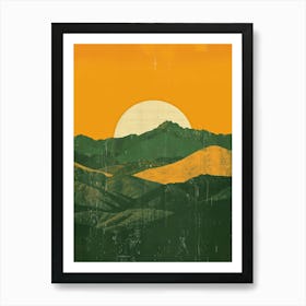 Sunset In The Mountains Canvas Print 6 Art Print