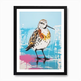 Andy Warhol Style Bird Dunlin 1 Art Print