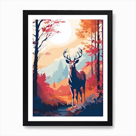 Deer In The Forest Art Print