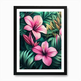 Tropical Floral Art Print