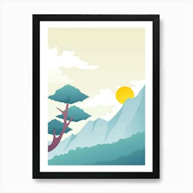 Landscape In The Mountains Art Print