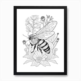 Bumblebee 1 William Morris Style Art Print