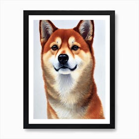 Shiba Inu 3 Watercolour Dog Art Print