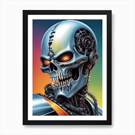 Robot Skull 1 Art Print