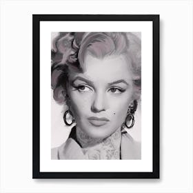 Tattooed Marilyn Art Print