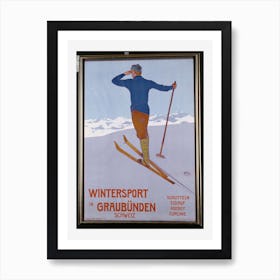 Wintersport In Graubunden Art Print