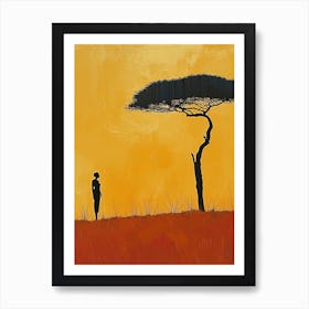 The African People; A Boho Drawing Art Print