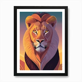 Lion, The Beauty Of The Wild Animals Art Print