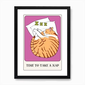 Take A Cat Nap Tarot Art Print