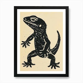 Leopard Gecko Bold Block 3 Art Print