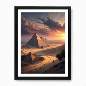 Egypt At Sunset Poster