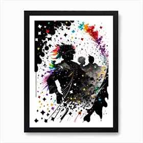 Silhouette Of A Dancer Art Print