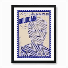 Stamps Art – Anthony Bourdain Art Print