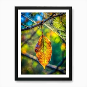 Fading Beauty Photograph A Wilting Autumn Leaf (1) Art Print