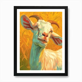 Goat Illustration 6 Art Print