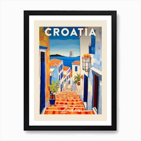 Zadar Croatia 3 Fauvist Painting Travel Poster Art Print