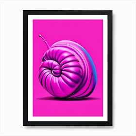Full Body Snail Magenta 1 Pop Art Art Print