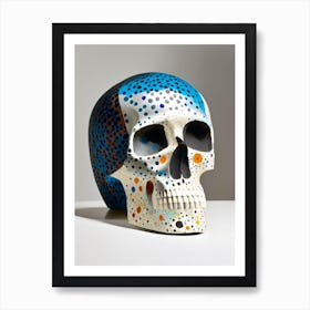 Skull With Terrazzo Patterns Matisse Style Art Print