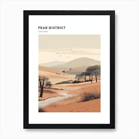 Peak District National Park England 3 Hiking Trail Landscape Poster Art Print