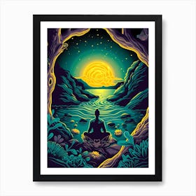 Meditation In The Forest Art Print