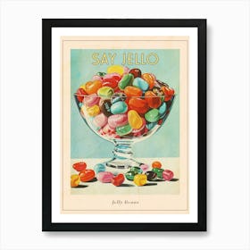 Jelly Beans Vintage Retro Illustration 1 Poster Art Print