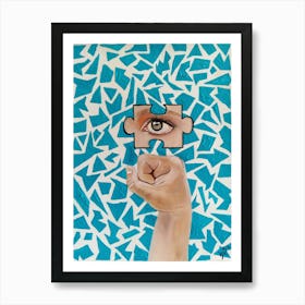 Modern Mosaic / Mint Green / 30x40cm Art Print