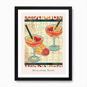 Singapore Sling Tile Poster Art Print