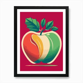 Fruit Apple Pop Art Drawing Illustration Art Print