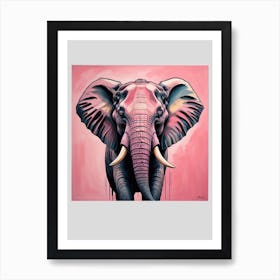 Pinkish Elephant Art Print