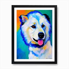 American Eskimo Dog 2 Fauvist Style Dog Art Print