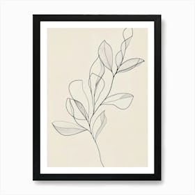 Leaf On A Branch 3 Art Print