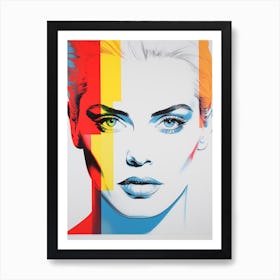 Face Pop Art 1 Art Print