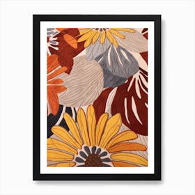 Fall Botanicals Daisy Art Print