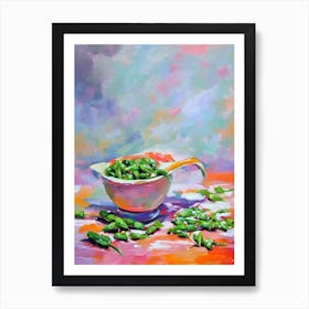 Sugar Snap Peas Still Life Painting vegetable Art Print