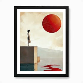 Red Ball, Minimalism Art Print