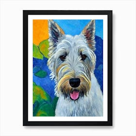 Scottish Deerhound Fauvist Style Dog Art Print