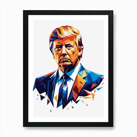 Donald Trump Portrait WPAP Pop Art Art Print