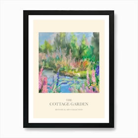 Cottage Garden Poster Summer Pond 2 Art Print