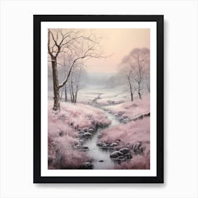 Dreamy Winter Painting Northumberland National Park United Kingdom 1 Art Print