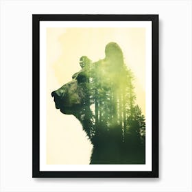 Bear In The Forest 3 Art Print