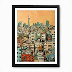 Tokyo Kitsch Cityscape 4 Art Print