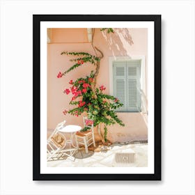 Greek Island Summer Shutters Art Print