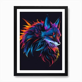 Design of a fox Art Print