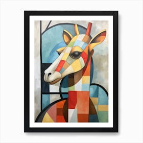Giraffe Abstract Pop Art 1 Art Print
