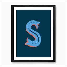 Letter S Typographic Art Print