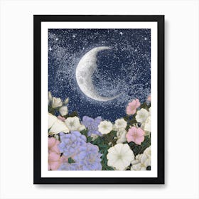 Moonlit Garden Art Print