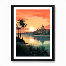 Coronado Beach San Diego California, Vibrant Painting 2 Art Print