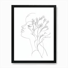 Woman'S Face 1 Art Print