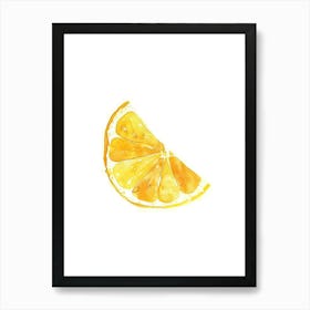 Orange Slice Watercolor Painting Art Print