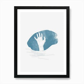 Hand In The Water Art Print